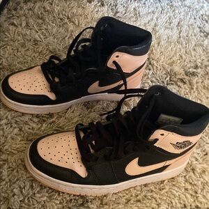 Nike Black and Pink Sneakers High-Top Style